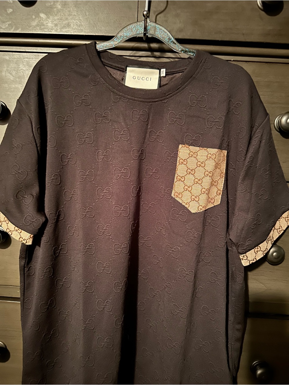 Black Monogram Pocket T-Shirt - Picture 4 of 5